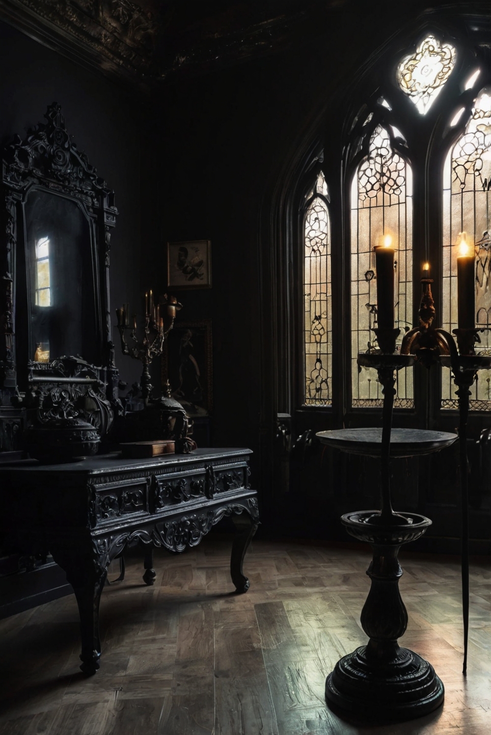 gothic home decor, dark home accessories, gothic furniture, gothic interior design, gothic home accents