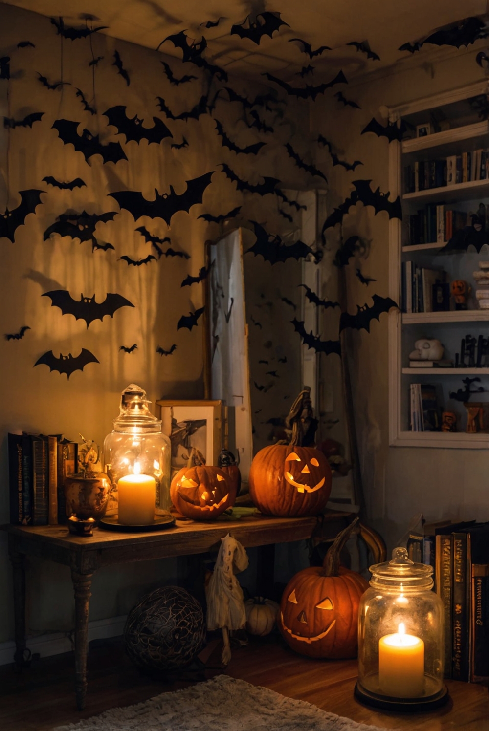 Halloween room decor ideas, Halloween room decorations, Spooky room decor, Halloween home decor, Scary room decorations