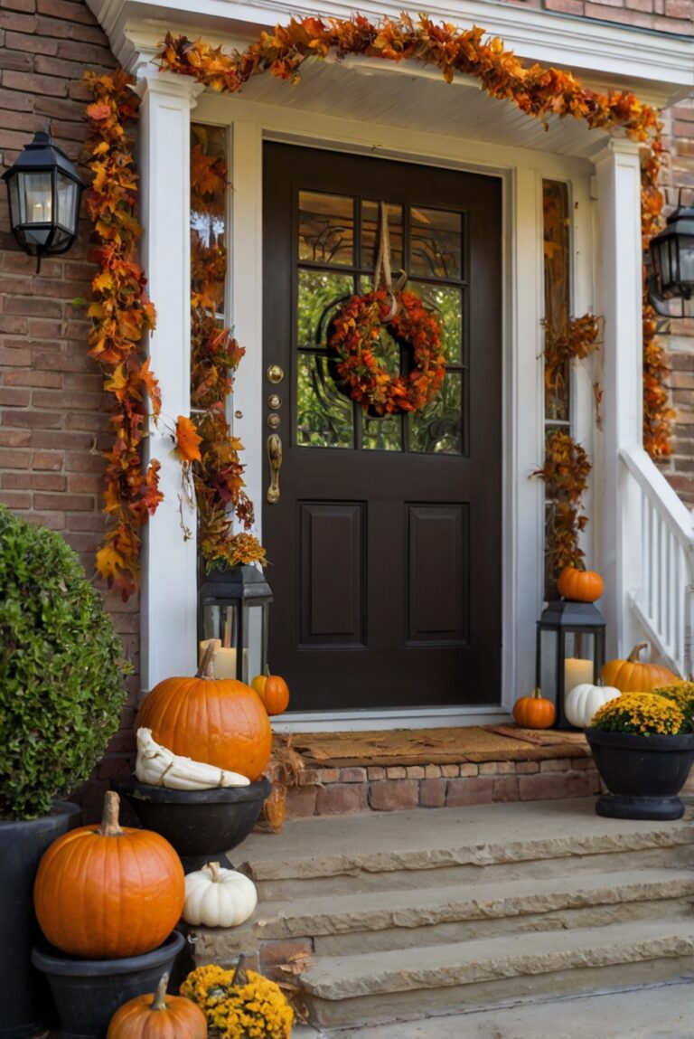 Fall porch decor, Fall porch ideas, Front porch decorations, Autumn porch decor, Outdoor porch decorating